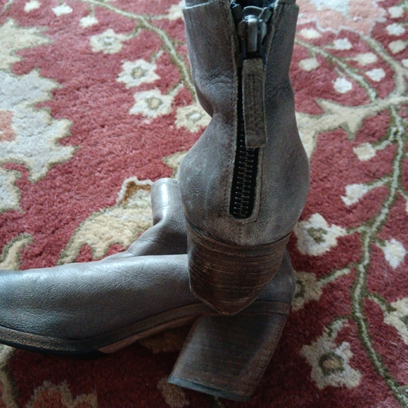 MARSELL Grey Leather Zip Ankle Boots 38.5 - Picture 3 of 5